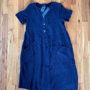 Women’s Navy Blue Button Dress NWT!